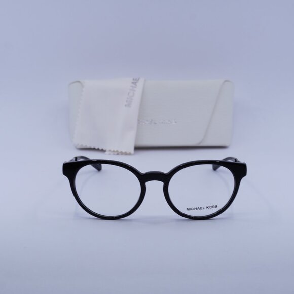 Michael Kors MK4048 3163 Kea Round Eyeglasses 51mm - Black/Silver - Picture 3 of 11